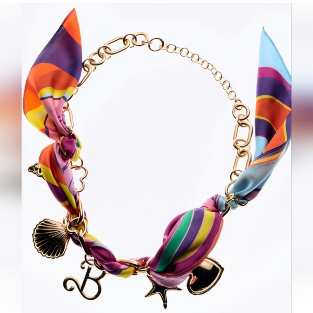ZARA X Barbie The Movie Silk Print Scarf
